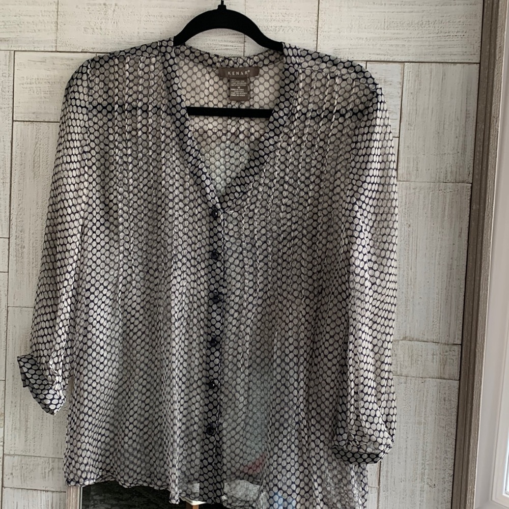 3 for $25 

KENAR sheer silk blouse- size Medium